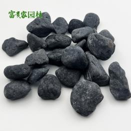 庭院黑石子铺路黑色水磨石子 纯黑洗米石黑卵石