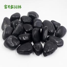 造景高抛黑色雨花石 园林铺装黑卵石  鱼池滤料1-2厘米黑鹅卵