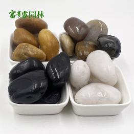 抛光五彩雨花石 水池铺底河石子 公园造景天然彩色石子鹅卵石批发
