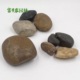 富贵家石业五彩鹅卵石溪滩石 大小杂色雨花石 绿化园林景石