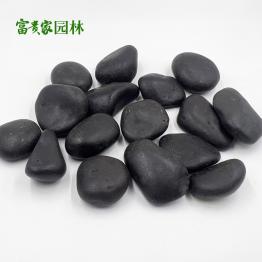 鹅卵石 铺路石 园林建筑黑色雨花石