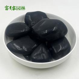 水池造景高抛黑色雨花石 园林铺装黑卵石  鱼池滤料1-2厘米黑鹅卵