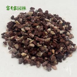 厂供红色石子 五彩石 胭脂红磨圆砾石 园林美化鸡血红水磨石