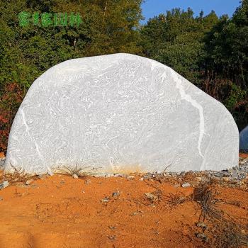 大型刻字青花纹石 乡村建设村口立碑石