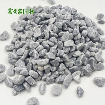 灰砾石 铺路浅灰机制石子 灰色水磨石